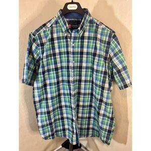 Chap's collard XL plaid button down